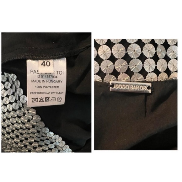 DODO BAR OR Etta Silver Metallic Sequin Spaghetti Strap Midi Slip Dress small - Picture 9 of 13